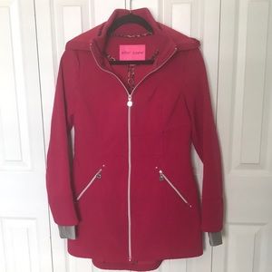 Betsey Johnson Soft Shell Hooded Jacket - Sz S